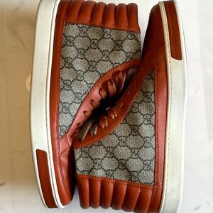 Men's Gucci GG Supreme Tessuto High Top Sneakers